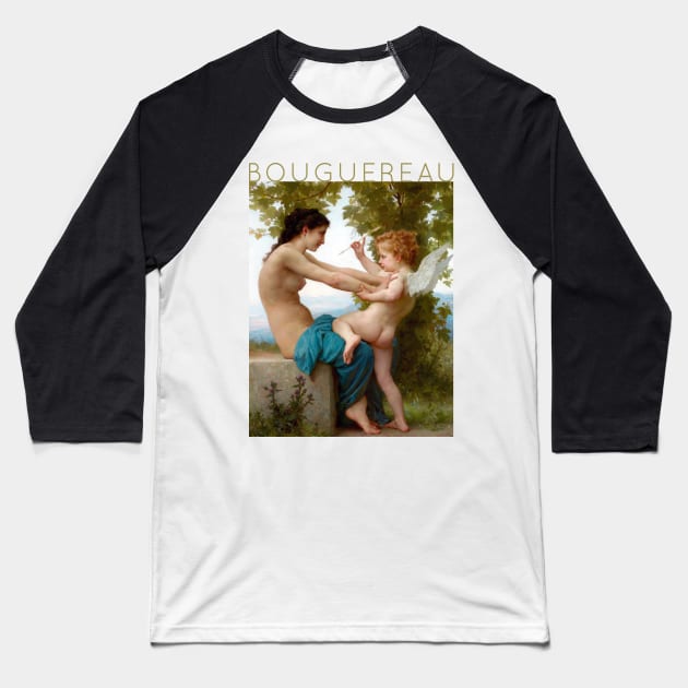 William-Adolphe Bouguereau - A Girl Defending Herself against Eros Baseball T-Shirt by TwistedCity